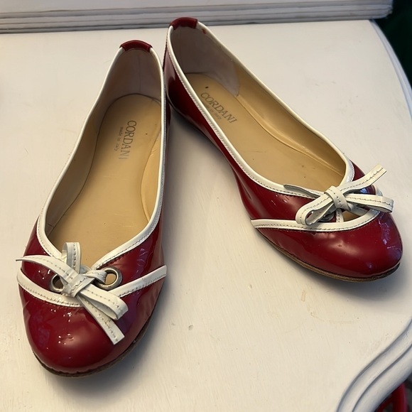 Cordani Red Patent Leather Ballet Flats Made in Italy Size 37 - Picture 8 of 8
